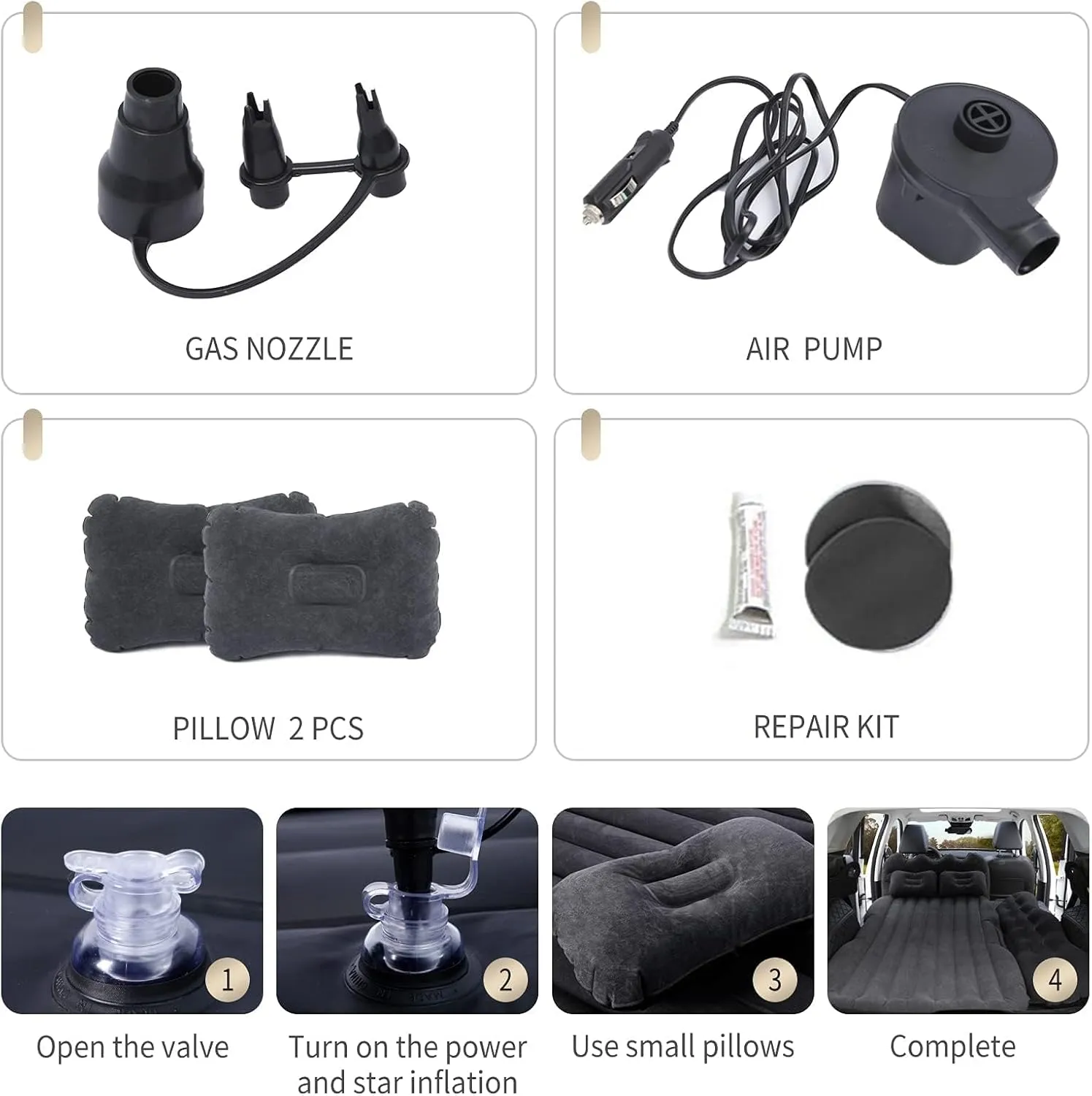 Compatible with Range Rover (L322) 2010-2012, Car Inflatable Mattress Outdoor Camping Back Seat Air Bed Cushion with Air Pump Portable Travel Tool,M