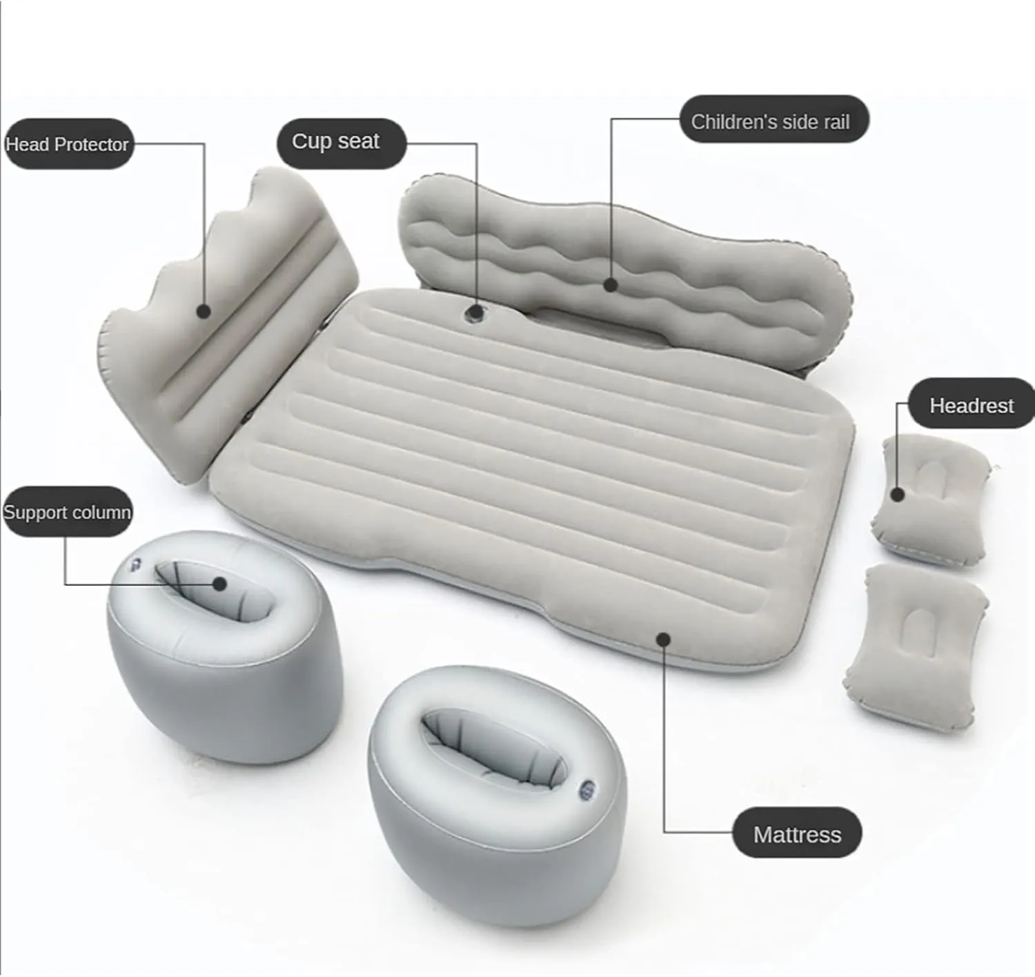 Compatible with Range Rover (L322) 2010-2012, Car Inflatable Mattress Outdoor Camping Back Seat Air Bed Cushion with Air Pump Portable Travel Tool,M