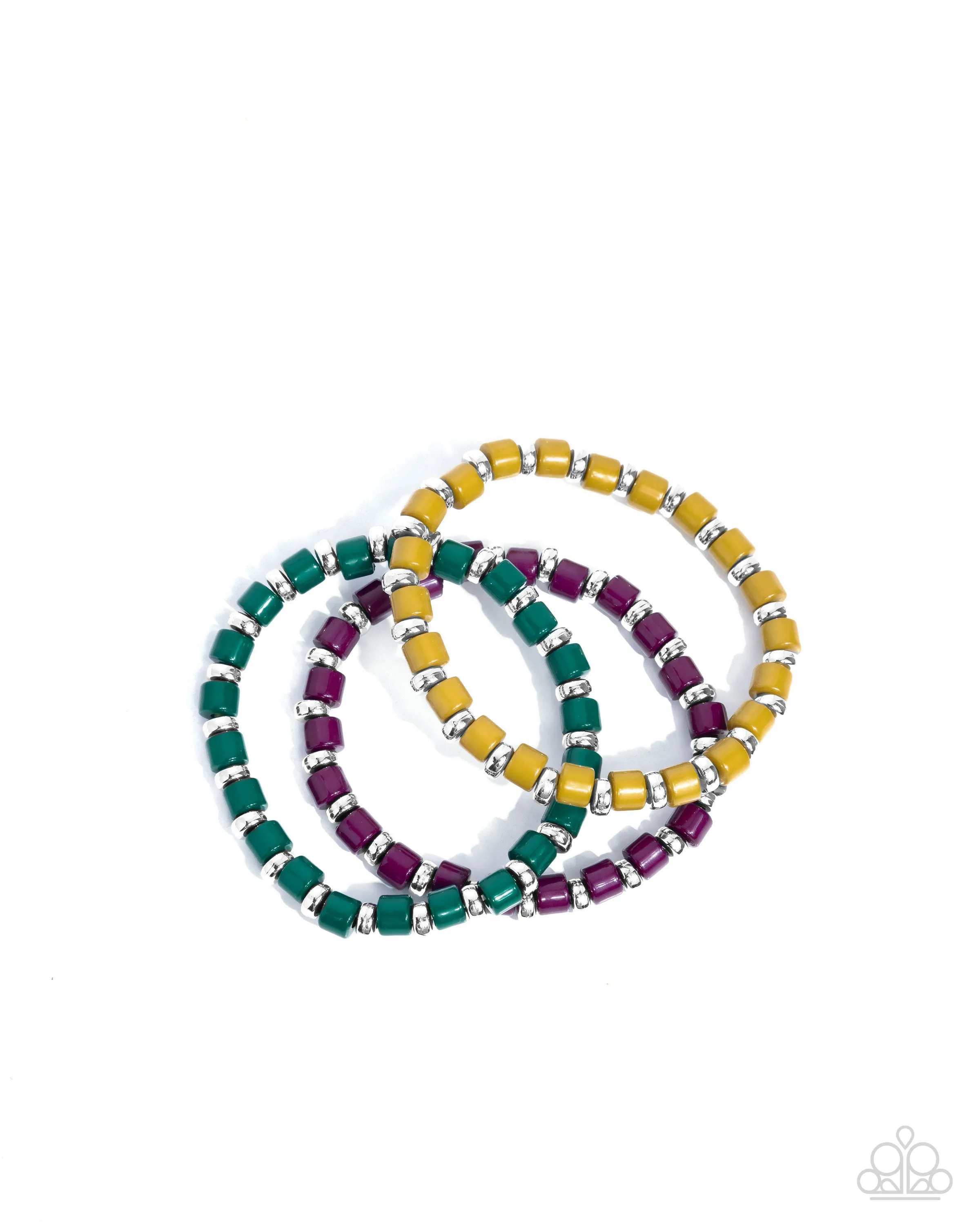 Complete Look - Trendy Trio Necklace & Trendy Trifecta Bracelet - Green Set