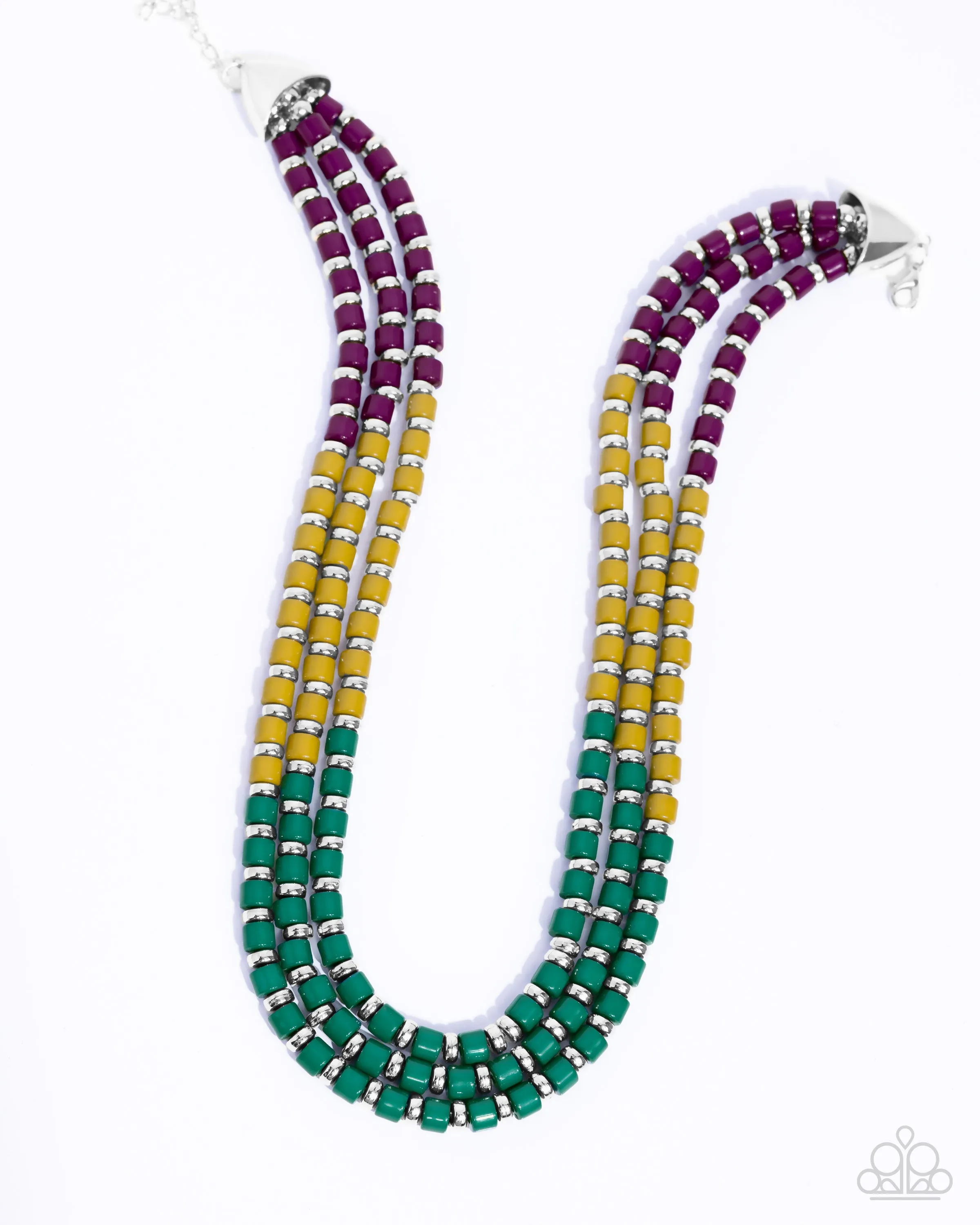 Complete Look - Trendy Trio Necklace & Trendy Trifecta Bracelet - Green Set