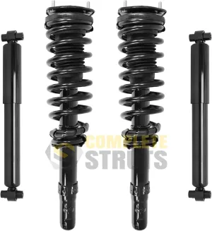 COMPLETESTRUTS - Front Quick Complete Strut Assemblies with Coil Springs and Rear Shock Absorbers Replacement for 2006 Lincoln Zephyr - Set of 4