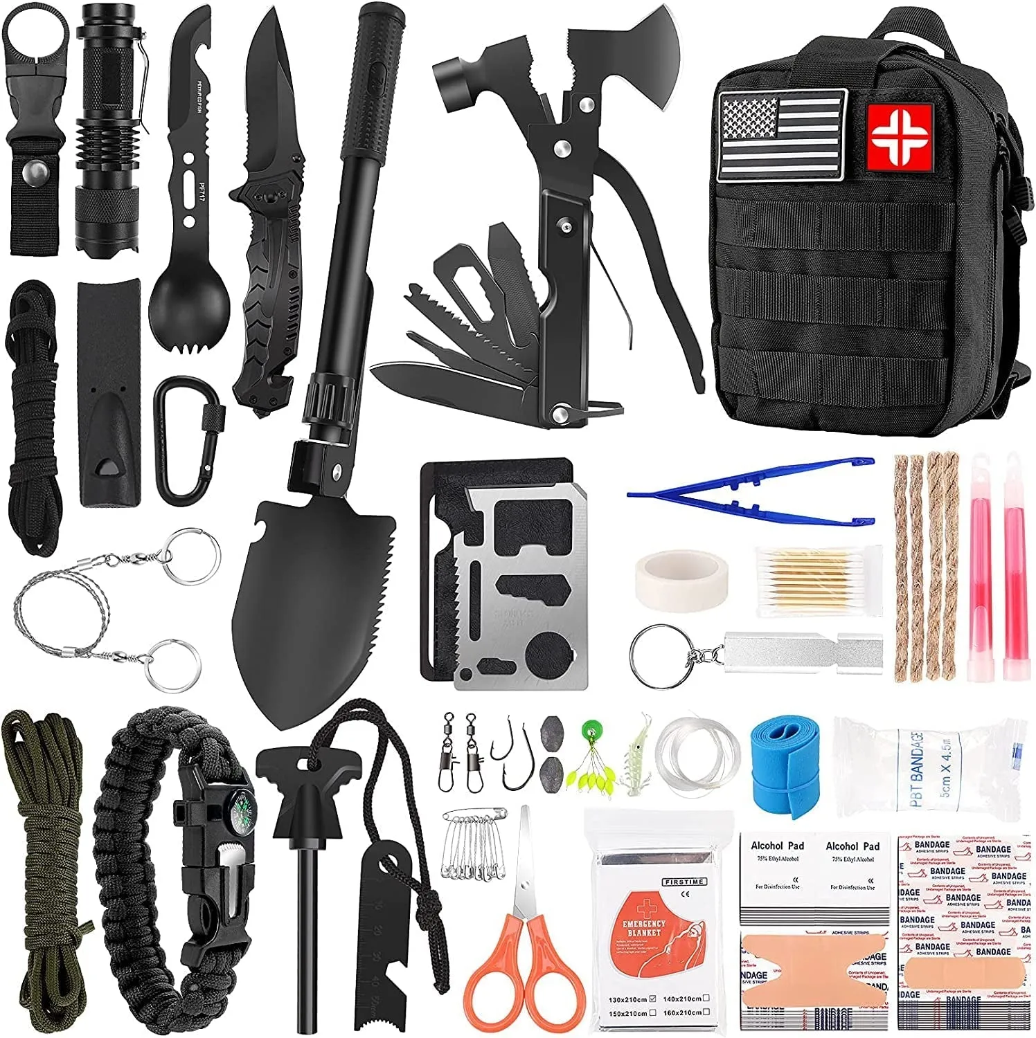 Comprehensive 142-Piece Adventure Gear Set for Dads Who Camp with Enthusiasm