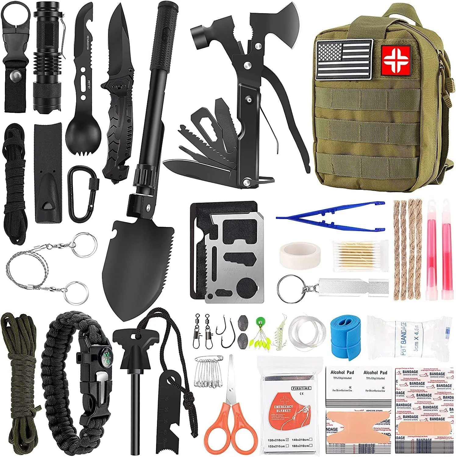 Comprehensive 142-Piece Adventure Gear Set for Dads Who Camp with Enthusiasm