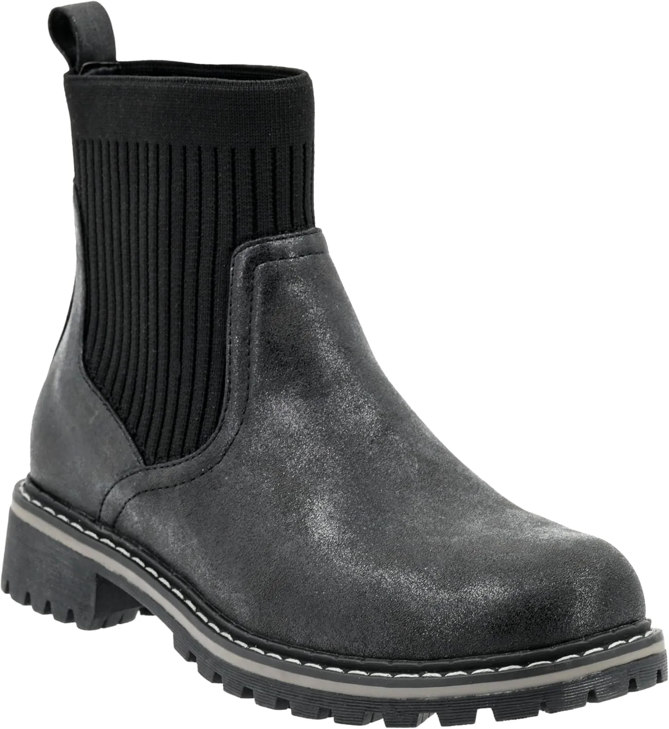 Corkys Footwear Womens Cabin Fever Bootie - Featuring a Sock Top Upper, A Lug Outsole with a 1-Inch Heel, Comfortable and Cushioned Insoles For All-Day Wear