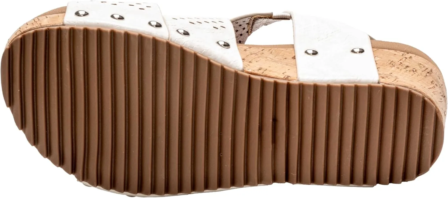 Corkys Footwear Womens Guilty Pleasure Wedges - Featuring a 2.5-Inch Heel, Corkys Signature Soft Cushion EVA Insoles, And A Strappy and Breathable Upper