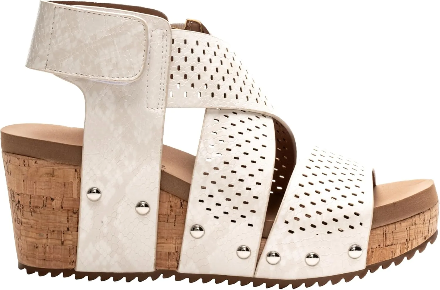 Corkys Footwear Womens Guilty Pleasure Wedges - Featuring a 2.5-Inch Heel, Corkys Signature Soft Cushion EVA Insoles, And A Strappy and Breathable Upper
