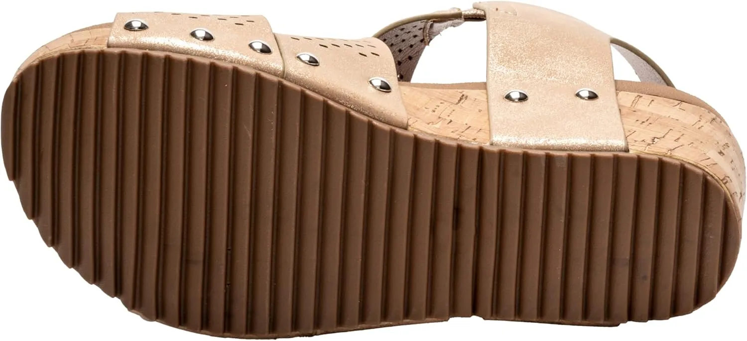 Corkys Footwear Womens Guilty Pleasure Wedges - Featuring a 2.5-Inch Heel, Corkys Signature Soft Cushion EVA Insoles, And A Strappy and Breathable Upper