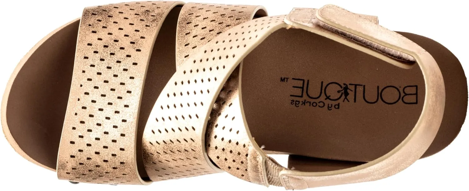 Corkys Footwear Womens Guilty Pleasure Wedges - Featuring a 2.5-Inch Heel, Corkys Signature Soft Cushion EVA Insoles, And A Strappy and Breathable Upper
