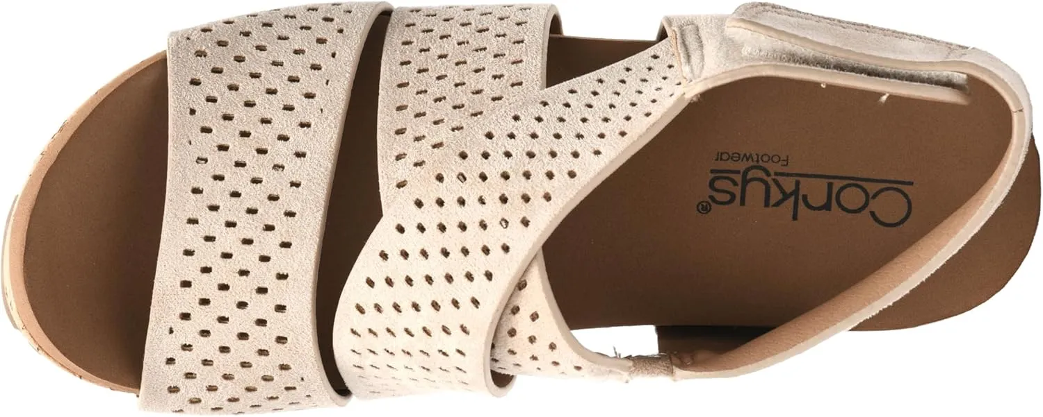 Corkys Footwear Womens Guilty Pleasure Wedges - Featuring a 2.5-Inch Heel, Corkys Signature Soft Cushion EVA Insoles, And A Strappy and Breathable Upper