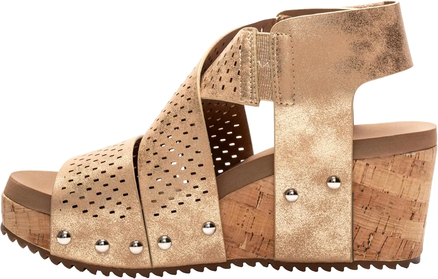 Corkys Footwear Womens Guilty Pleasure Wedges - Featuring a 2.5-Inch Heel, Corkys Signature Soft Cushion EVA Insoles, And A Strappy and Breathable Upper