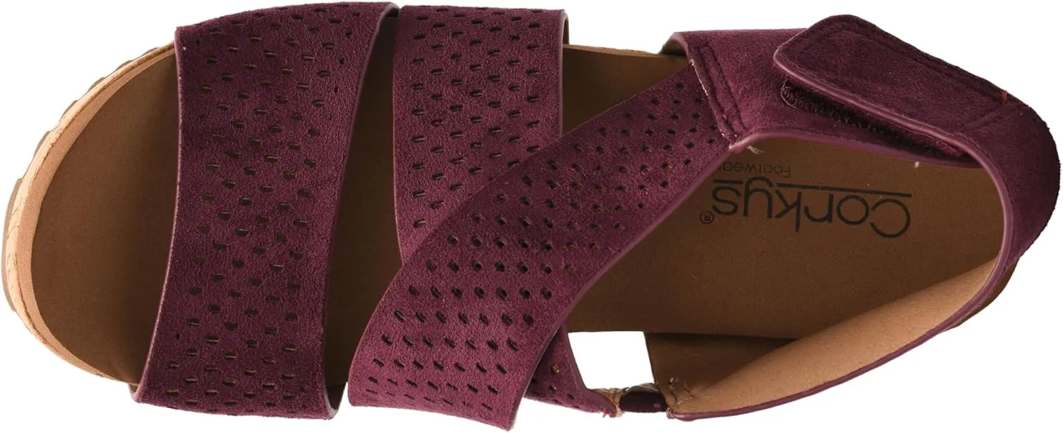 Corkys Footwear Womens Guilty Pleasure Wedges - Featuring a 2.5-Inch Heel, Corkys Signature Soft Cushion EVA Insoles, And A Strappy and Breathable Upper