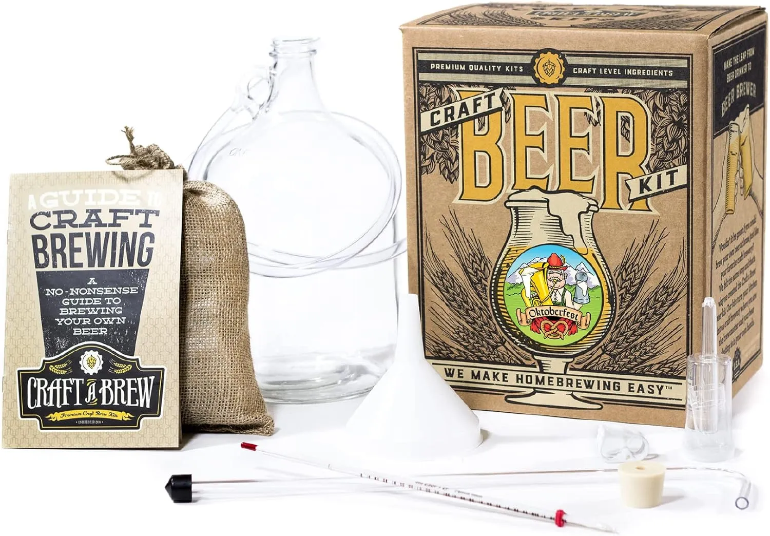 Craft A Brew - Oktoberfest Ale - Beer Making Kit - Make Your Own Craft Beer - Complete Equipment and Supplies - Starter Home Brewing Kit - 1 Gallon