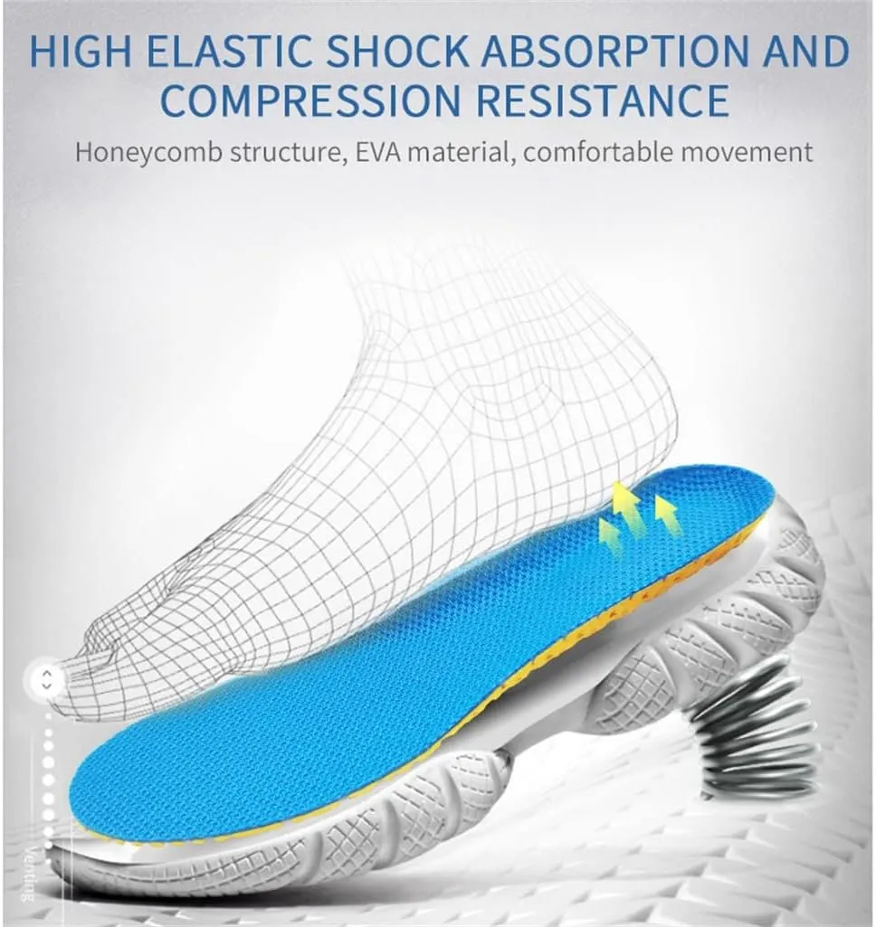 CSCDD Memory Foam Insoles for Shoes Sole Mesh Deodorant Breathable Cushion Running Insoles for Feet Orthopedic Insoles(Medium)