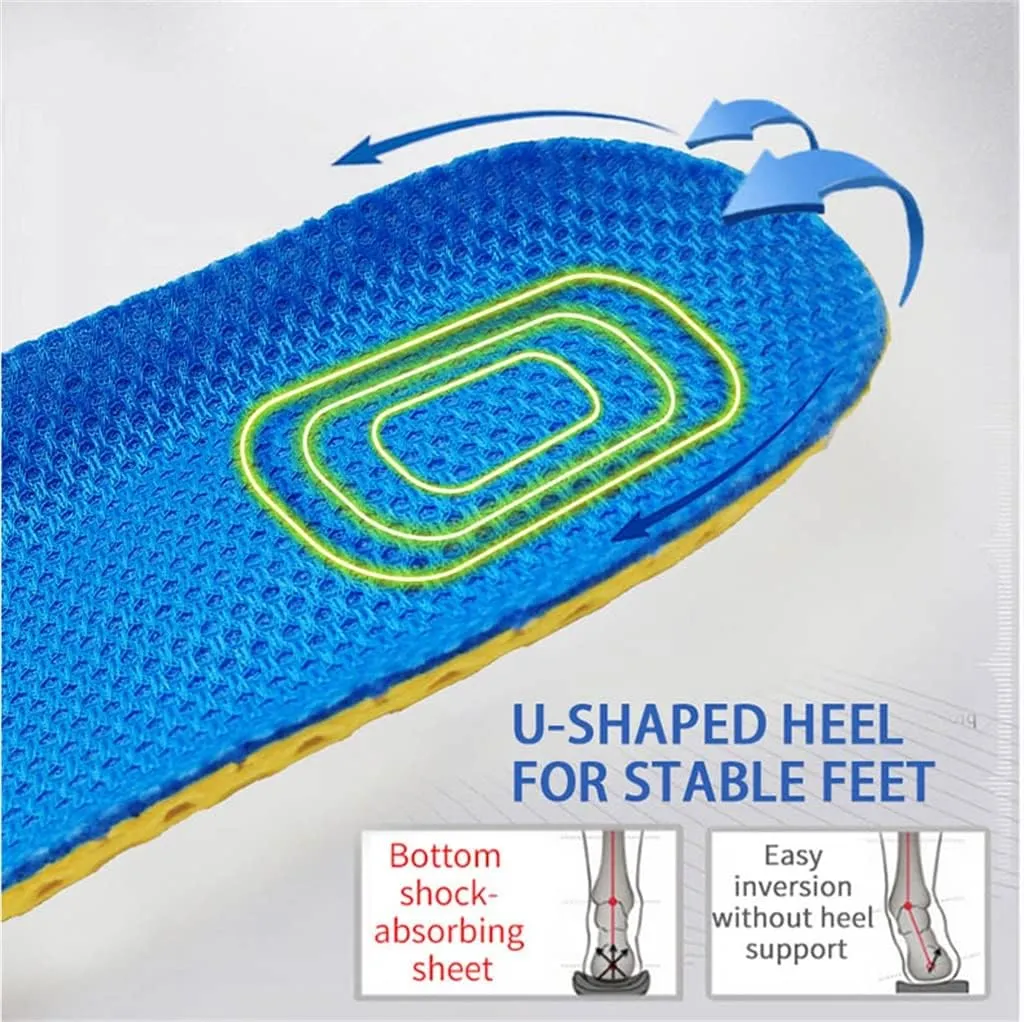CSCDD Memory Foam Insoles for Shoes Sole Mesh Deodorant Breathable Cushion Running Insoles for Feet Orthopedic Insoles(Medium)