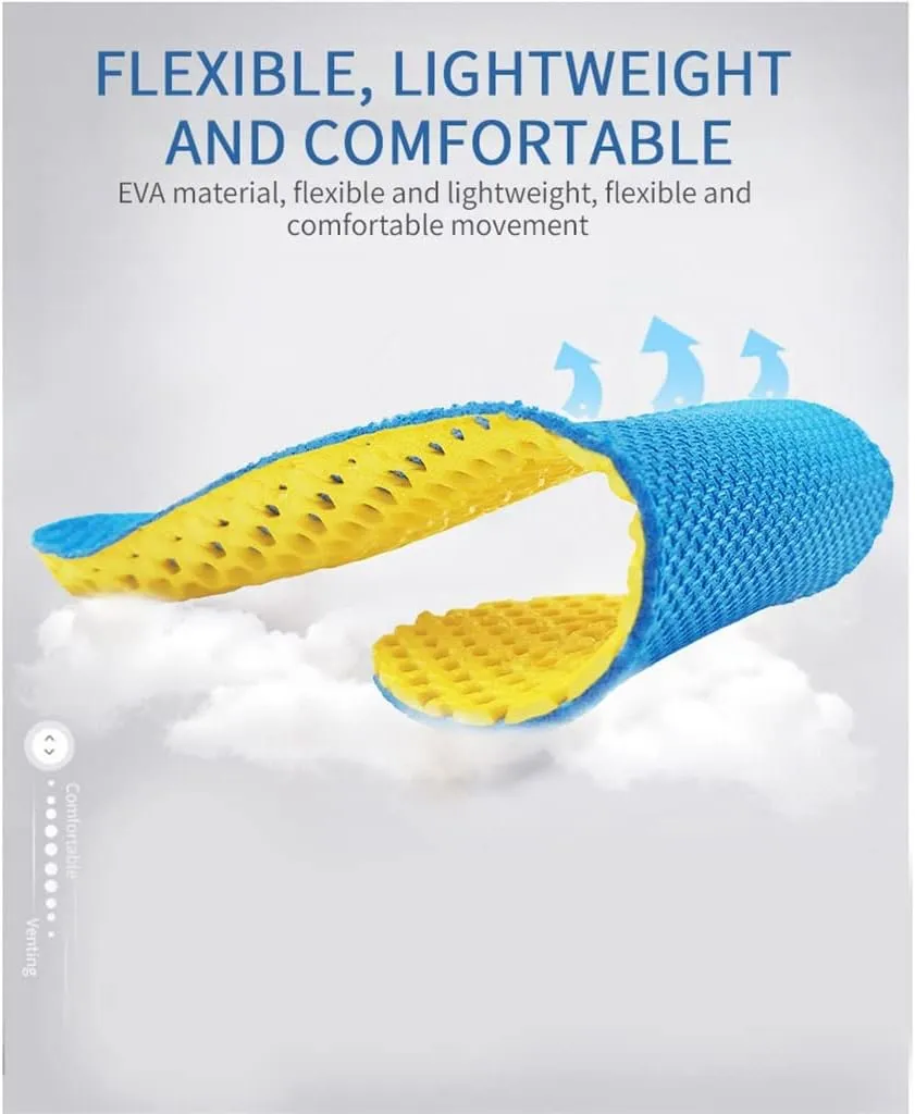 CSCDD Memory Foam Insoles for Shoes Sole Mesh Deodorant Breathable Cushion Running Insoles for Feet Orthopedic Insoles(Medium)