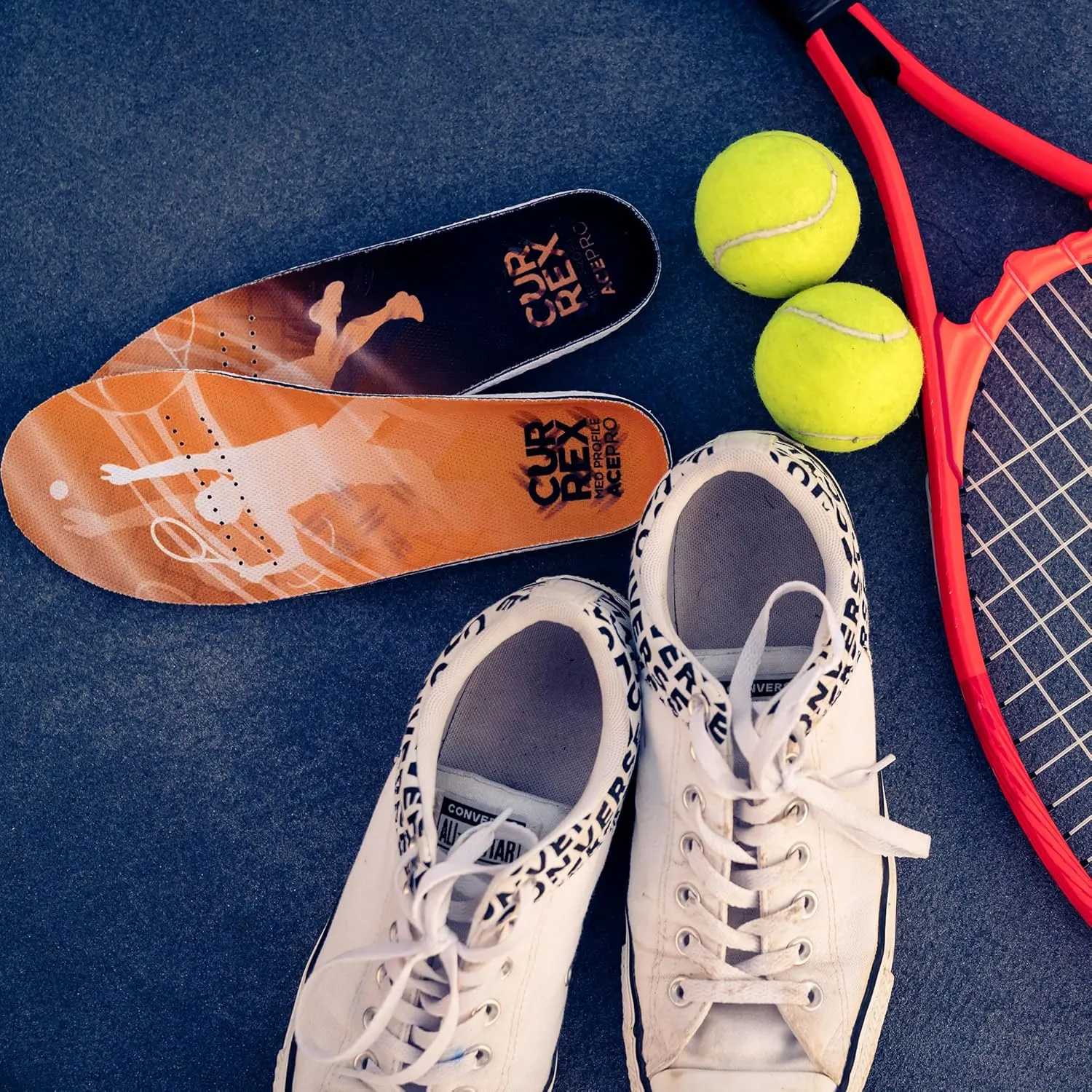 CURREX AcePro - Arch Support Insoles for Tennis, Basketball, Volleyball, Padel, Increase Performance & Agility, Court Based Sports Inserts, Men and Women – Medium Arch, XL