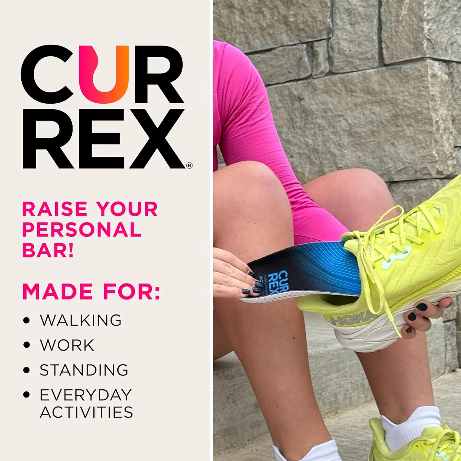 CURREX ActivePro Insoles for Basketball, Volleyball, Dance, Running & Other Sports Shoes – Arch Support Inserts to Help Reduce Fatigue & Ankle & Heel Pain – for Men & Women – Medium Arch, Medium