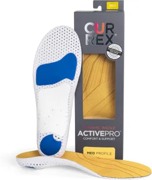 CURREX ActivePro Insoles for Basketball, Volleyball, Dance, Running & Other Sports Shoes – Arch Support Inserts to Help Reduce Fatigue & Ankle & Heel Pain – for Men & Women – Medium Arch, Medium