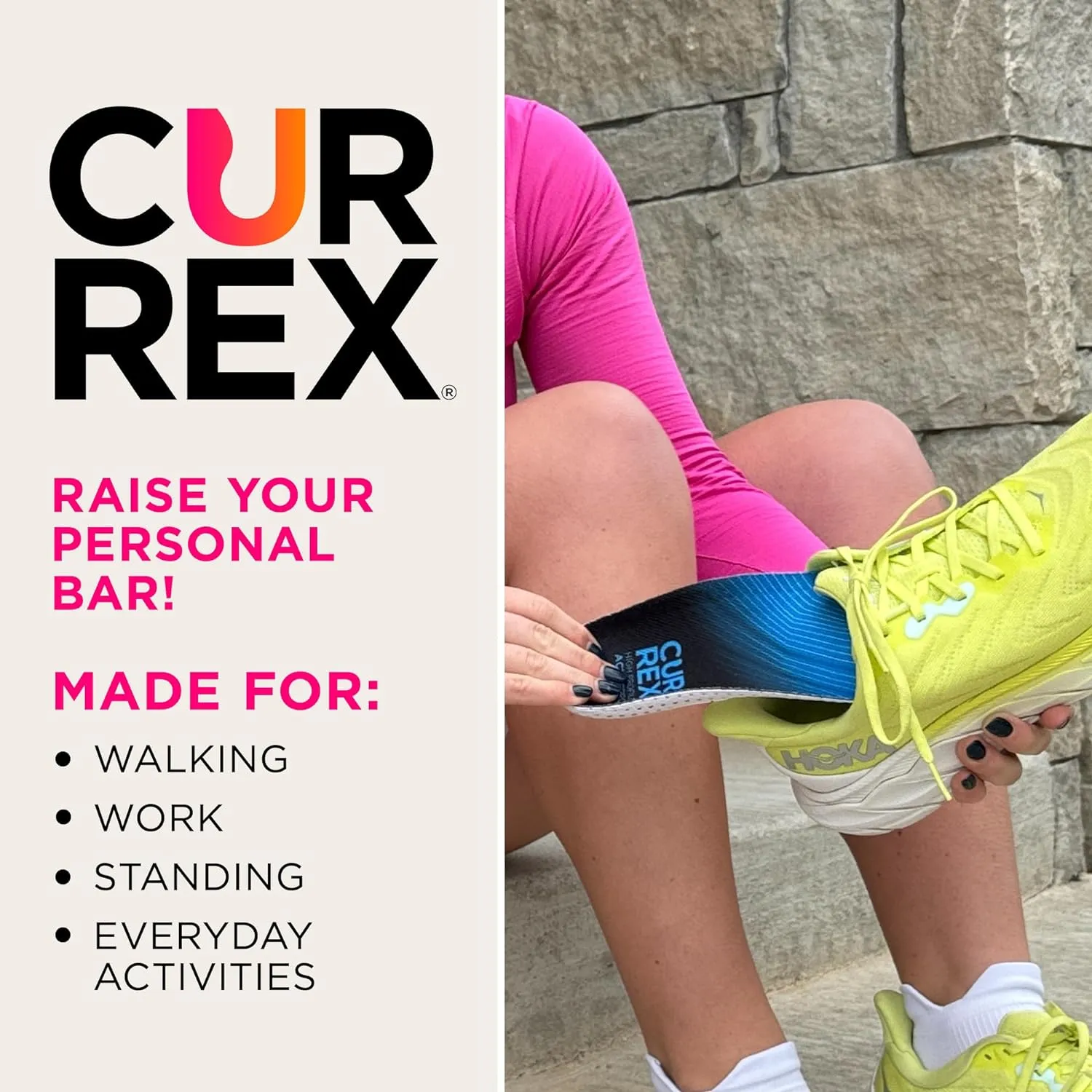 CURREX ActivePro Insoles for Basketball, Volleyball, Dance, Running & Other Sports Shoes – Arch Support Inserts to Help Reduce Fatigue & Ankle & Heel Pain – for Men & Women – Medium Arch, XXL
