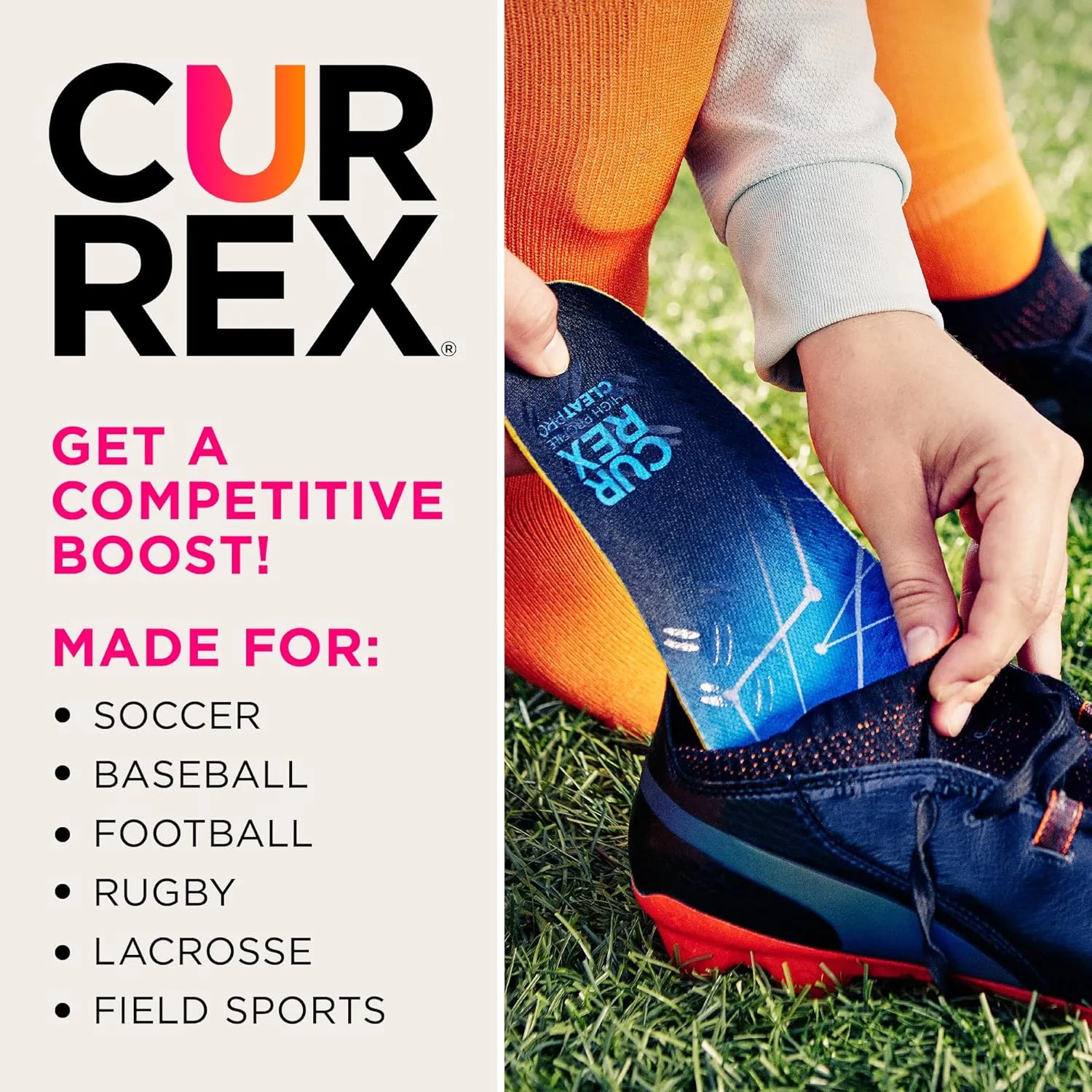 CURREX CleatPro Performance Boosting Arch Support Insoles for Shoes