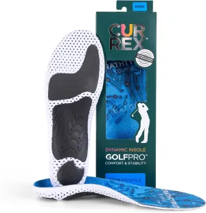 CURREX GolfPro Insoles for Golf Shoes – Arch Support Inserts to Improve Balance, Stability, Comfort & Performance, Help with Foot & Heel Pain Relief – for Men & Women – High Arch, Large