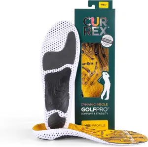 CURREX GolfPro Insoles for Golf Shoes – Arch Support Inserts to Improve Balance, Stability, Comfort & Performance, Help with Foot & Heel Pain Relief – for Men & Women – Medium Arch, Large