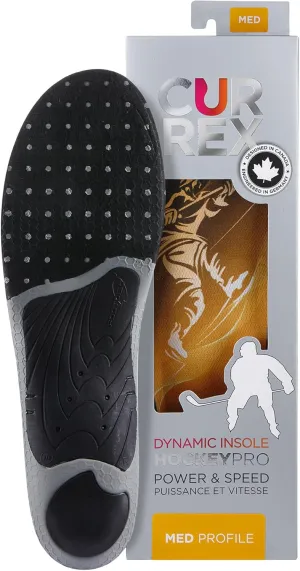 CURREX HockeyPro Insoles for Hockey Skates & Ice Skating – 3D Dynamic Arch Support to Improve Stability, Anti-Slip Heel for Optimized Movement – for Men & Women – Medium Arch, 2X