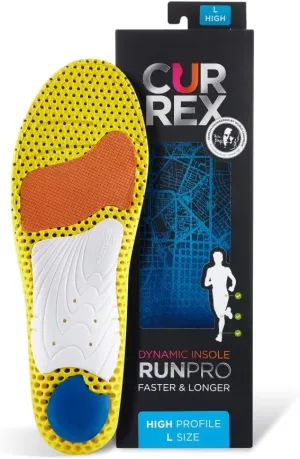 CURREX RunPro Insoles for Running Shoes – Arch Support Inserts to Help Reduce Fatigue, Prevent Injuries & Boost Performance – for Men & Women – High Arch, XS