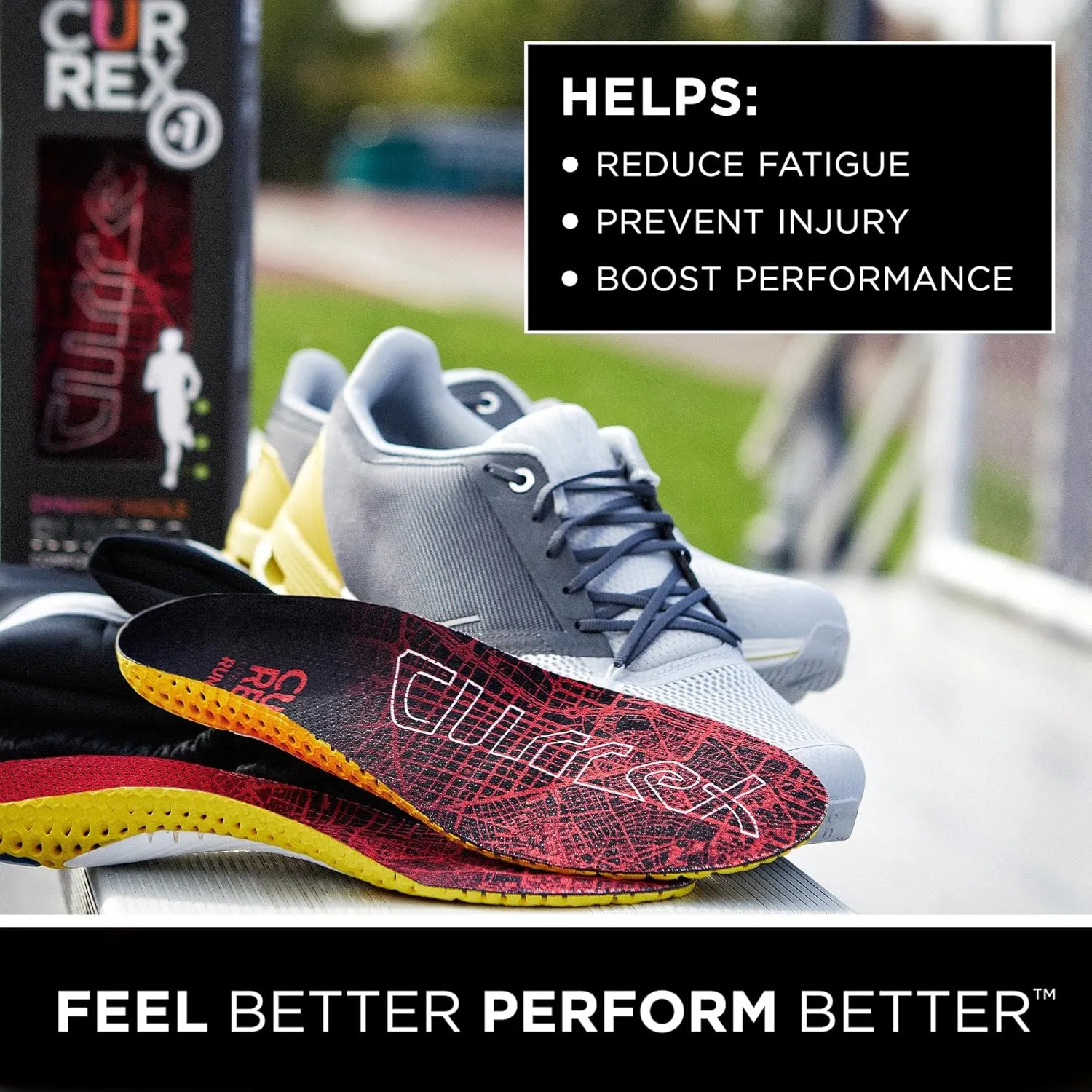 CURREX RunPro Insoles for Running Shoes – Arch Support Inserts to Help Reduce Fatigue, Prevent Injuries & Boost Performance – for Men & Women – Medium Arch, XL