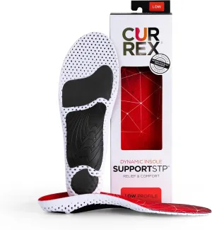 CURREX SupportSTP – Arch Support Insole w/Superior Cushioning & Airflow, Heavy Duty Shell for Less Fatigue – Comfort, Athletic, Casual and Work Shoe Inserts, Men & Women – Low Arch, XL