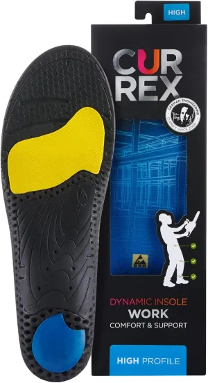 CURREX Work Safety Insoles for Work Boots & Shoes – ESD-Certified Comfort Boosting Inserts to Help Relieve and Prevent Joint and Foot Pain – for Men & Women – High Arch, XS