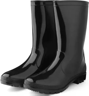 DaeRainy Women's Mid-calf Rain Boots Waterproof Non-slip for Gardens,Fishing,Farm,Outdoor Work Boots