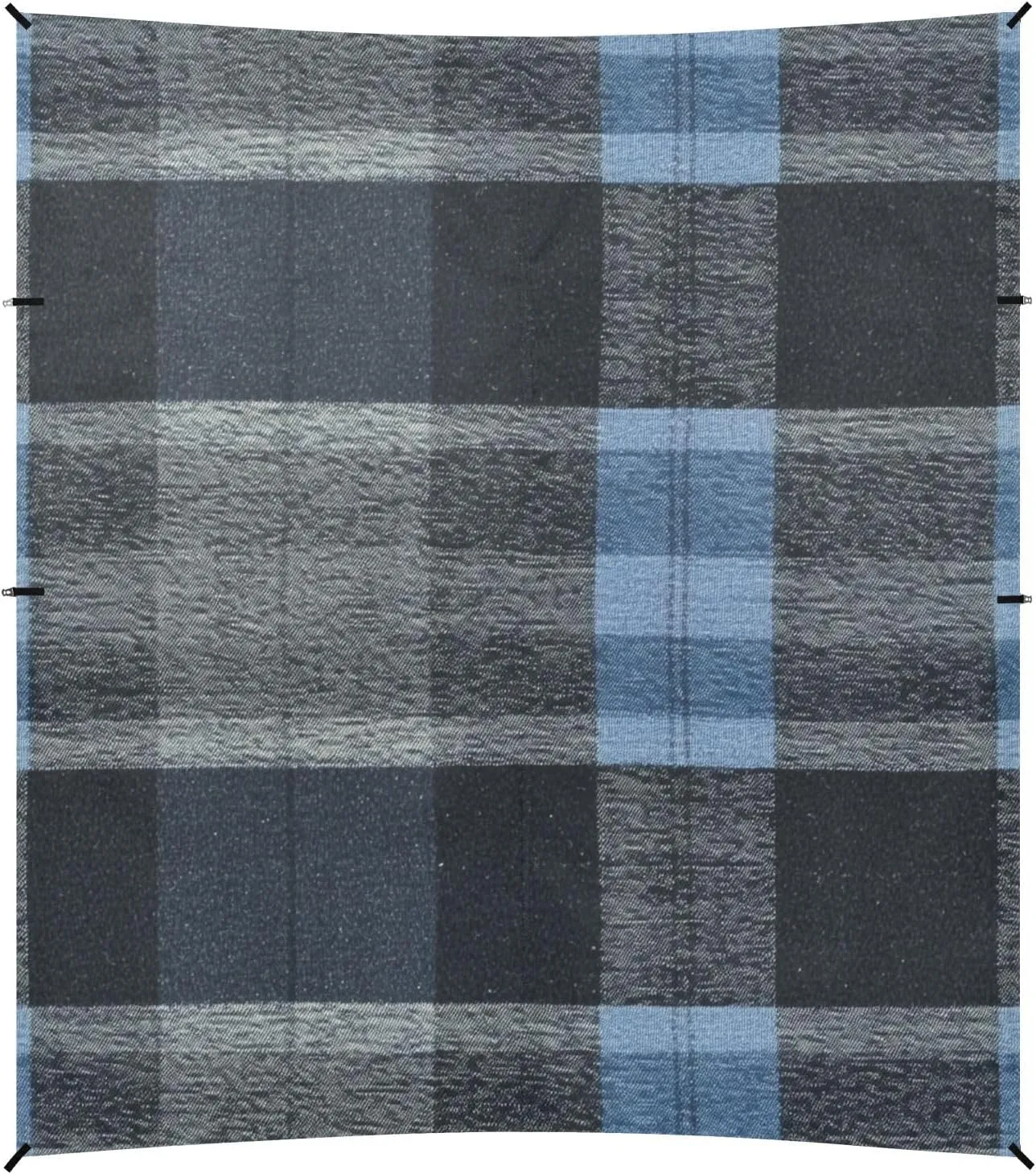 Darkslatebuffalo Turquoise Plaid Check Tartan Scotland Foldable Beach Canopy UPF50  Protection Waterproof Sun Shade with Sandbags and Shovel for Backyard, Grassland, Park