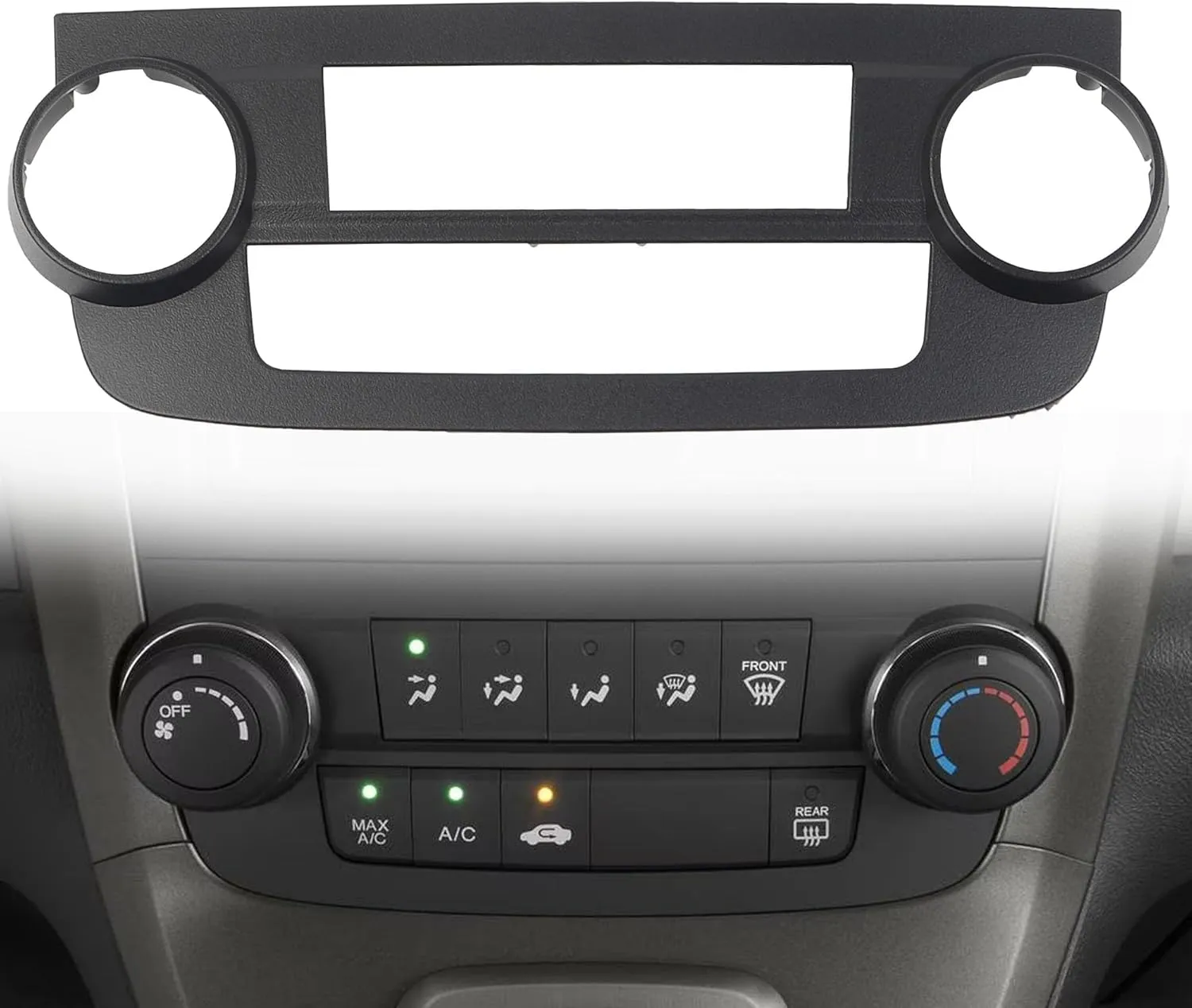 Dasbecan Dash A/C Air Conditioning Panel Installation Mount Trim Kit Compatible with Honda CR-V CRV 2007-2011 AC Bezel (Manual A/C)