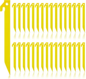 Deekin Plastic Tent Stakes 9 Inch Heavy Duty Tent Pegs Spike Hook Stakes for Summer Beach Garden Decorations Camping Outdoor Lawn Tarp