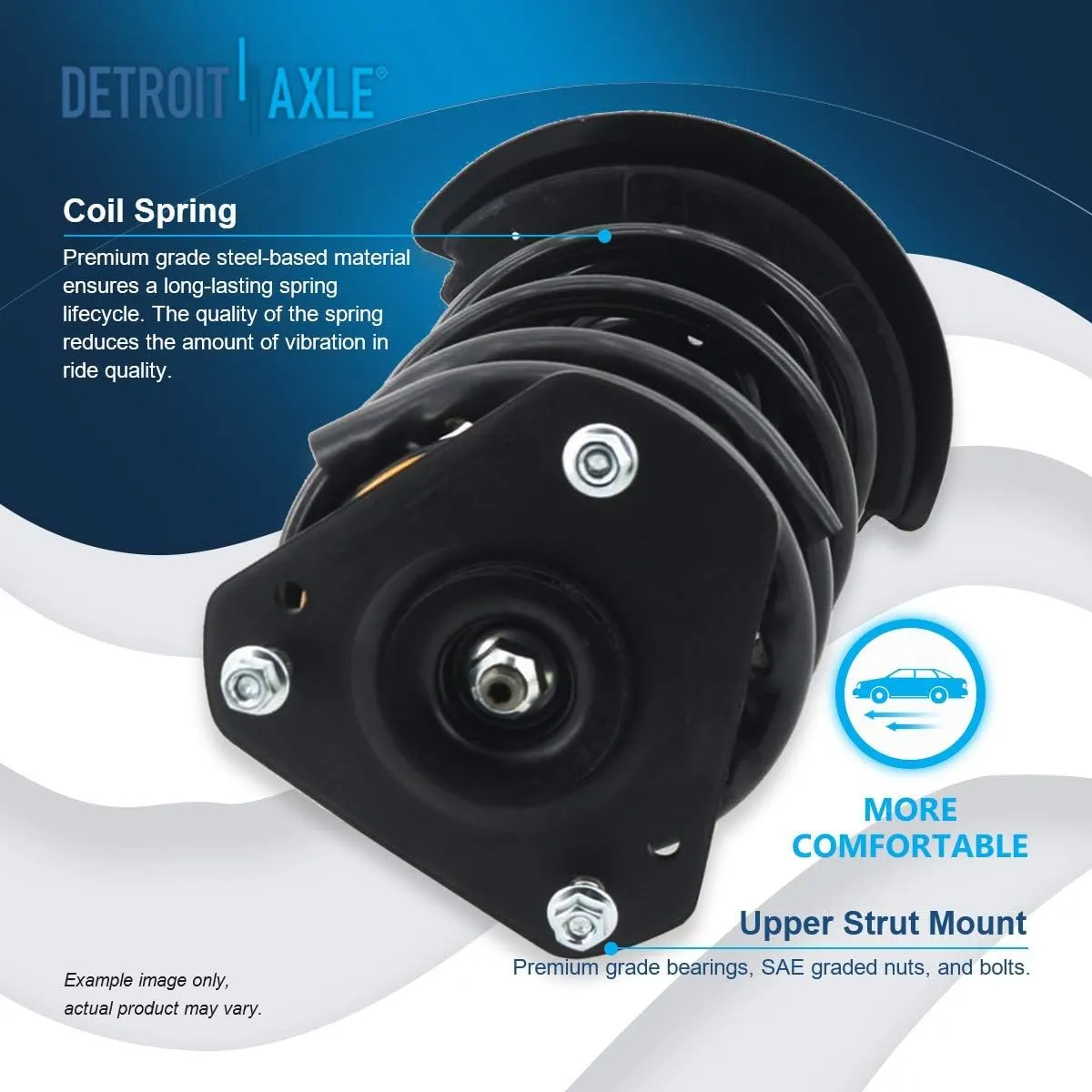 Detroit Axle - 2 Front Struts for Chevy Impala Monte Carlo Pontiac Grand Prix Buick LaCrosse Century Regal Allure Complete Struts w/Coil Springs Replacement Strut Shocks Assembly