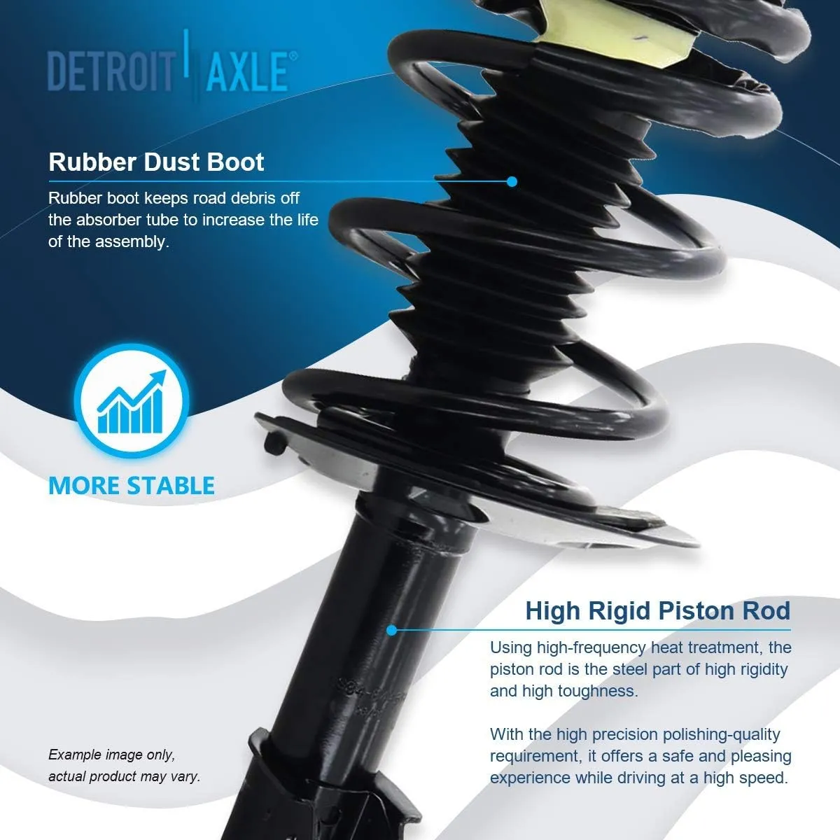 Detroit Axle - 2 Front Struts for Chevy Impala Monte Carlo Pontiac Grand Prix Buick LaCrosse Century Regal Allure Complete Struts w/Coil Springs Replacement Strut Shocks Assembly