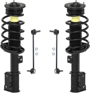 Detroit Axle - Front Struts Sway Bars for 2015-2022 Ram ProMaster City 2 Struts with Coil Spring Assembly 2 Stabilizer Sway Bar End Links 2016 2017 2018 2019 2020 2021 Replacement Suspension Kit