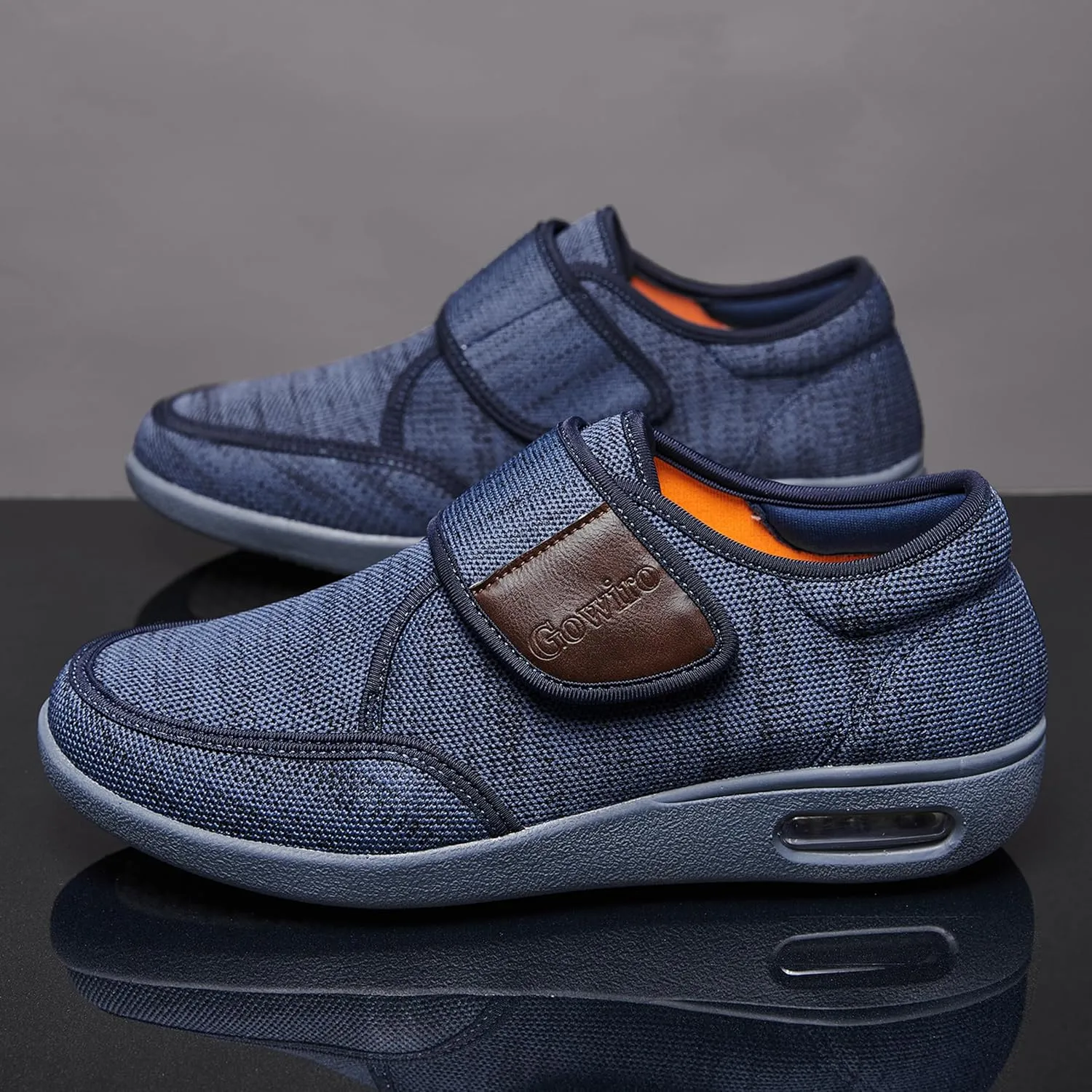 Diabetes Shoes Wide Version Elderly Shoes, No Need to tie Shoelaces Anti-Skid Breathable Light Expansion Foot Walking Edema Thickened and Widened Sole Walking Shoes