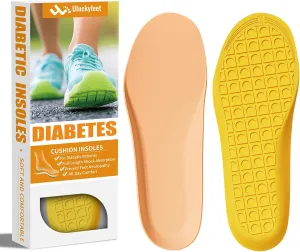 Diabetic Insoles for Men & Women-Soft Therapeutic Insoles,Suitable for Foot Cushioning, Reducing Friction, and All-Day Comfort Best Shoe Inserts for Neuropathy，Comfort Memory Foam Insoles-M