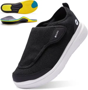 Diabetic Shoes for Men Extra Wide Slip on Shoes for Swollen Feet Adjustable Walking Shoes for Elderly Foot Pain Relief Neuropathy