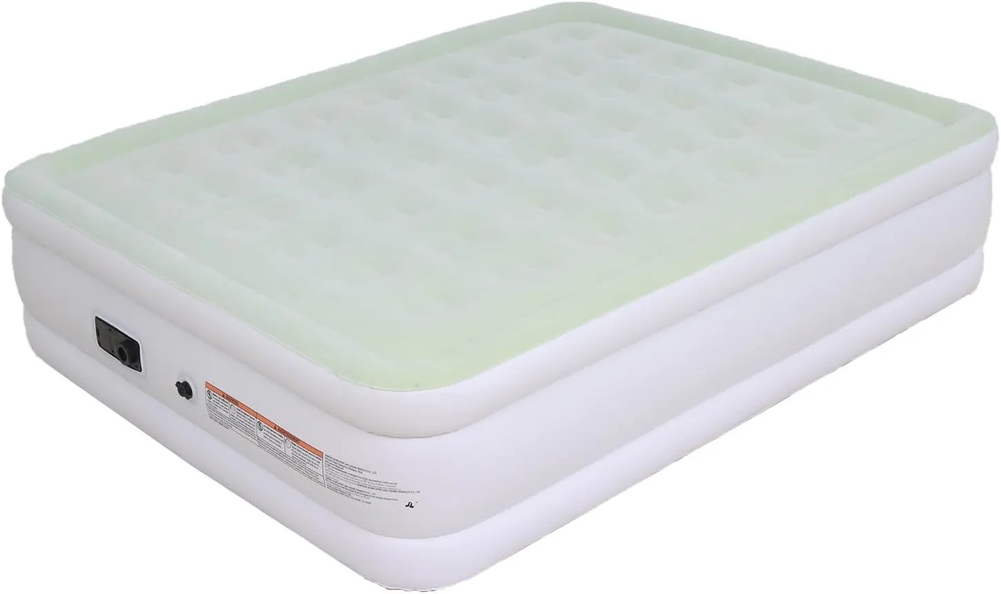DIMAR GARDEN Queen Size Air Mattress with Built in Pump, Blow Up Mattress Inflatable Air Bed for Home, 18in Bed Height, Light Green