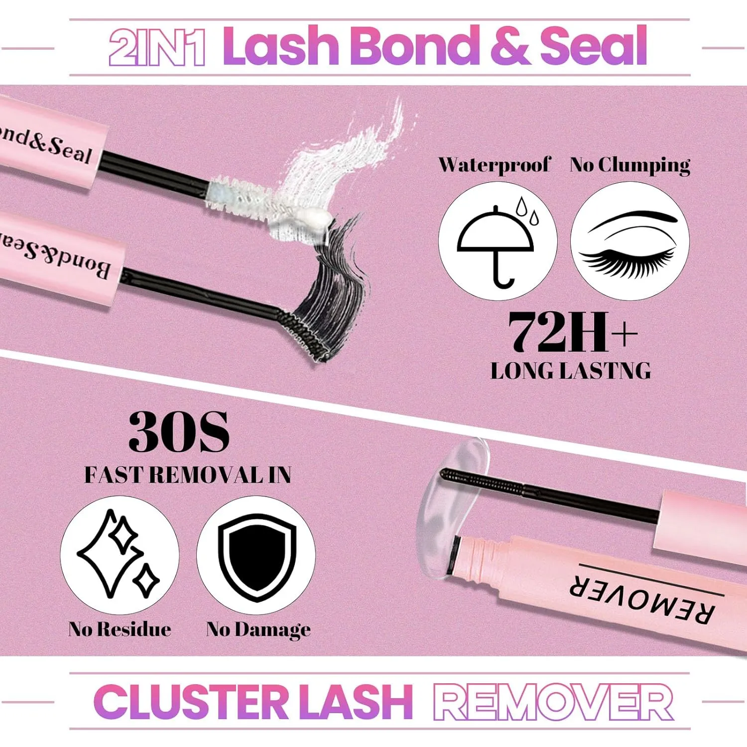 DIY Lash Extension Kit 684pcs Individual Lashes Clusters D Curl Eyelash Extension Kit with Lash Bond and Seal,Eyelash Remover Tweezers Brush(10-18mm,50D 60D 80D 100D) Lash Books DIY at Home