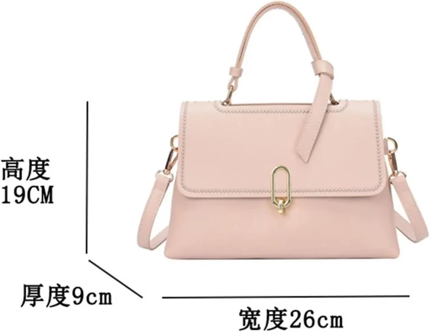 DIY Leather Bag Kit Women Shoulder Handbag Solid Color Messenger Small Square Bag DIY Material Set(Khaki Material Bag)