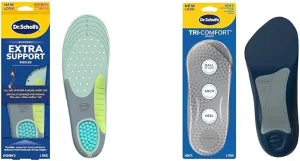 Dr. Scholl's Extra Support Insoles Women Size 6-11 & Tri-Comfort Insoles Men's 8-12 Cushioning Arch Support