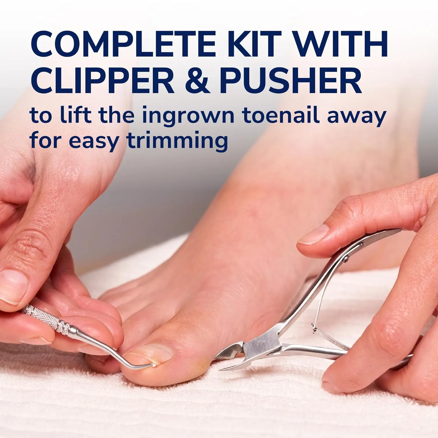 Dr. Scholl's INGROWN TOENAIL PAIN RELIEVER & TRIMMING KIT, 0.3 oz // Only OTC Treatment Proven to Relieve Ingrown Toenail Pain - Includes Medicated Gel   Foam Rings   Bandages   Clipper & Pusher Tools