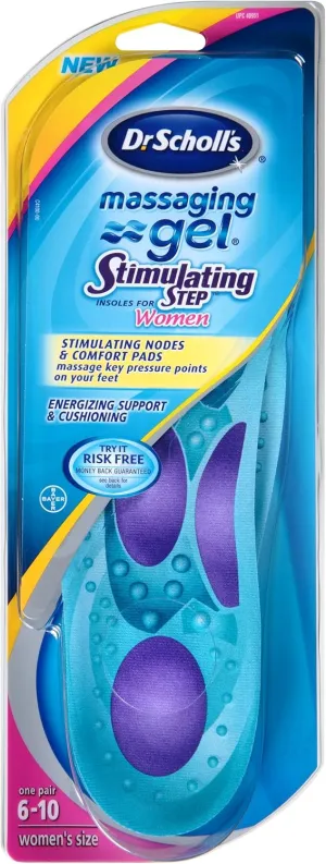 Dr. Scholl's Massaging Gel Stimulating Step Insoles, Women's, Size 6 - 10