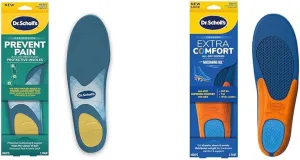 Dr. Scholl's Prevent Pain & Extra Support Insoles for Men, Reduce Foot/Knee/Back Pain, Superior Shock Absorption, Size 8-14, 1 Pair