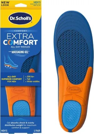 Dr. Scholl's Women's 1 Pair Full Length Float-On-Air Insoles & Men's 8-14 Extra Support Shock Absorption Insoles