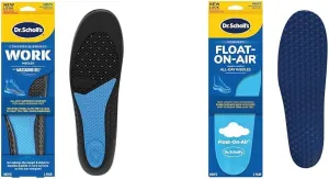 Dr. Scholl's Work Massaging Gel Advanced Insoles for Men Shoe Inserts & Float-On-Air Comfort Insoles, Men, 1 Pair, Full Length
